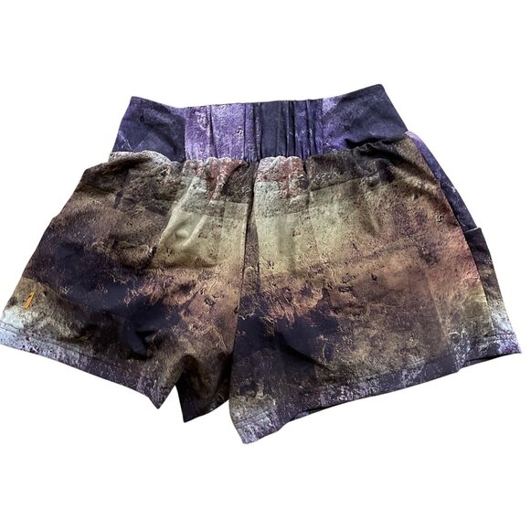 Lucy Graphic Shorts Pockets Multicolor Cement Block Print XS - Picture 2 of 6